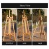 ZLazy Easel, Foldable Solid Wood Painting Art Boards Stand Artist Studio Sketching Tool Floor - Image 6