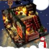 UDYGQM 3D Puzzles DIY Christmas Miniature Dollhouse Kit Realistic Mini 3D Wooden House Room Craft - Image 3