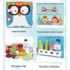 JW-YZWJ Children's Birthday Gift Simulation Cartoon Refrigerator Toy Set Food Ingredients Cognitive - Image 3