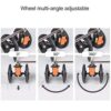 MYIME Walker Indoor Adult Rollator Walker with Seat, 4 Wheels Portable Walking Aids Foldable, - Image 6