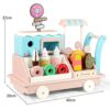 JW-YZWJ Children's Simulation Ice Cream Cart, Donut Sales Cart, Wooden Educational Toy - Image 6