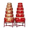 KAFELE Chinese Drum Set with Drum Stand Stamped Dragon Pattern Cowhide Drums Wei Feng Gong Drums - Image 4