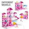 TEMI Villa Toy for 3 4 5 6 Year Old Girls - 4 Storeys 10 Rooms Villa Playset with 2 Doll Toy - Image 4