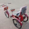 SDFhNest Folding Adult tricycles with Back seat,Elderly Rickshaw Pedals Tricycle,Trike with Shock - Image 3