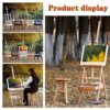 Easel Easel Whiteboard Brown Outdoor Oil Painting Folding Art Easel Tripod Solid Wood Sketch Artist - Image 3