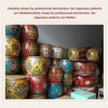 KAFELE Creative Solid Wood Cowhide Drum Stool Chinese Style Furniture Hand Painted Painted Drum Pier - Image 6