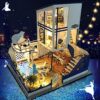 XBSLJ Doll Houses dolls house Dollhouse Miniature DIY House Kit Creative Room with Furniture And - Image 2