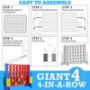 Giantville Giant 4 in a Row Connect Game - Storage Carry Bag Included - 4 Feet Wide by 3.5 Feet Tall - Image 7