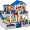 UDYGQM DIY Miniature Dollhouse Kit, Tiny House kit with Music and Dust Proof, Miniature House Kit, - Image 4