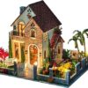 UDYGQM Handmade Puzzle,Miniature Dollhouse DIY Kit Light Apartment Series Houses Accessories Wooden - Image 2
